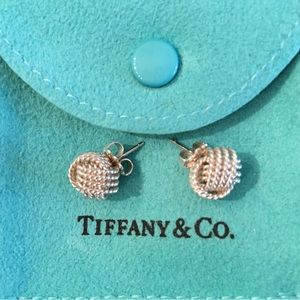 Authentic Tiffany & Co. Sterling Silver Twist Knot Earrings